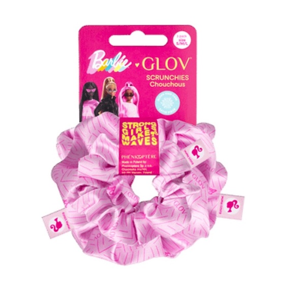 2/$20 ✨NWT Barbie x Glov Satin Scrunchies 3 Pack Hot Pink - Picture 4 of 7
